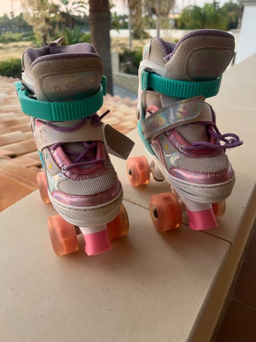 Patins Crianças – Tamanho Ajustável 27-31 – Rodas LED Iluminadas