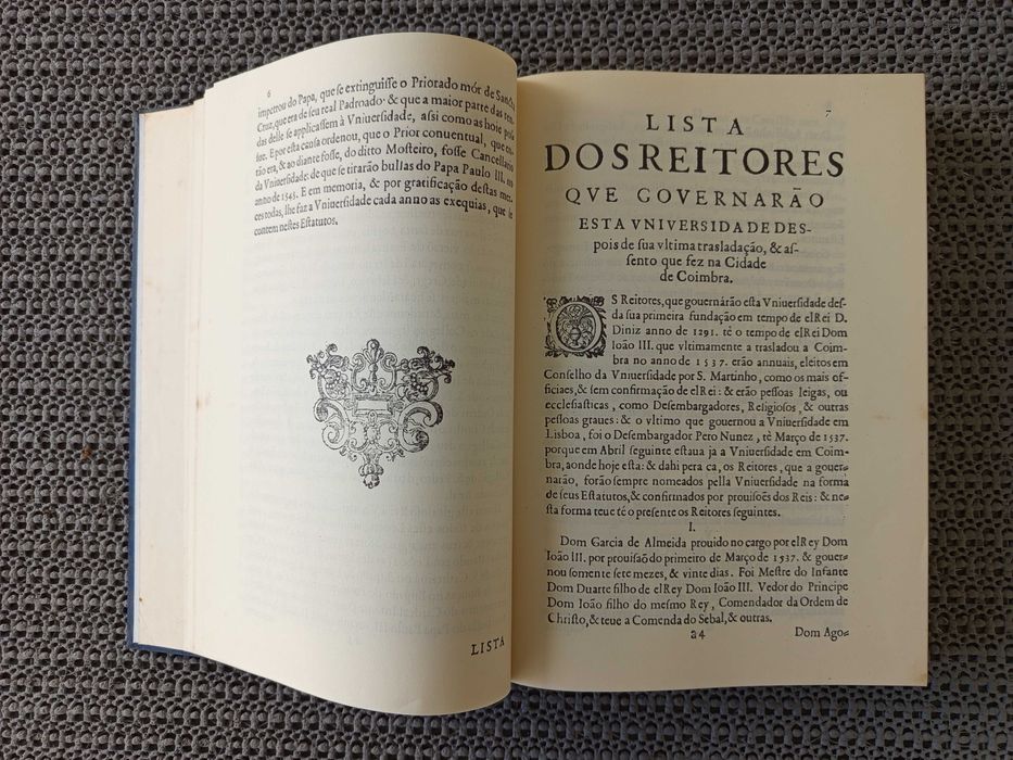 Estatutos da Universidade de Coimbra (1653) Ed fac-similada 1987
