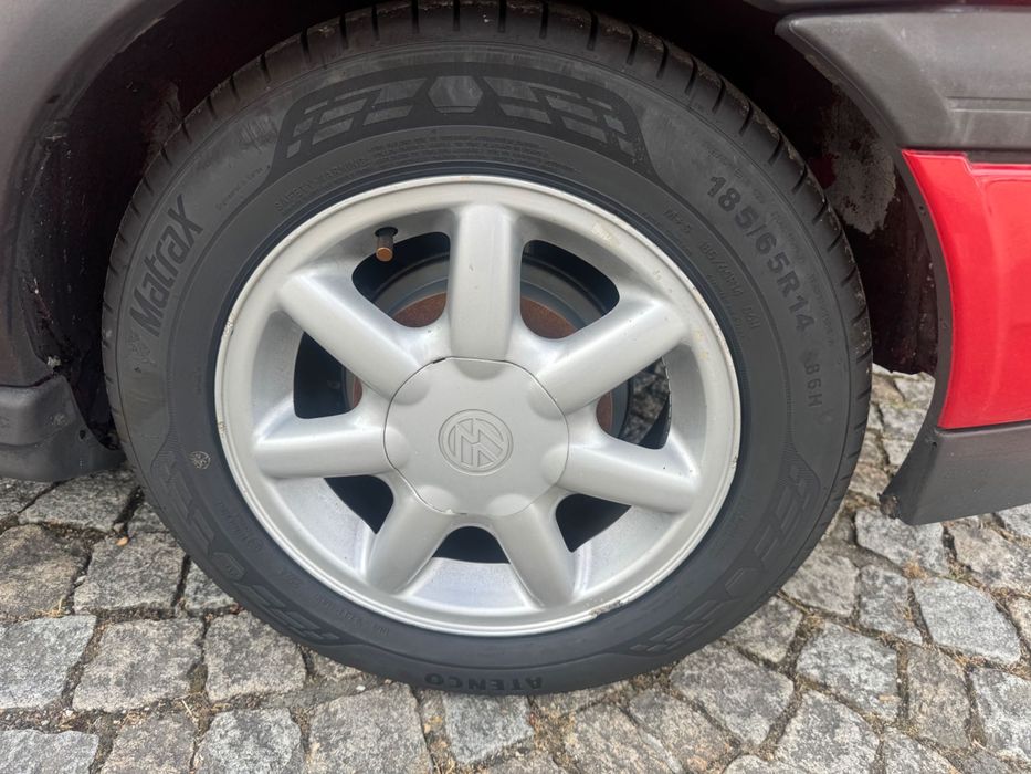 Jantes Originais Golf 3 14 4x100 com pneus com 80% de piso