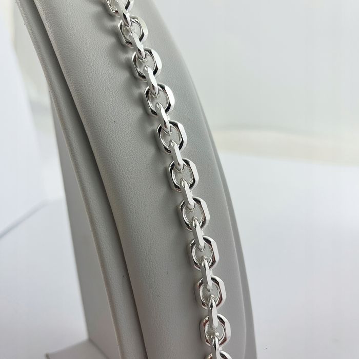 Gruba Męska Bransoletka Ankier Srebro 925/23cm/8,5mm Szeroka Prezent+g