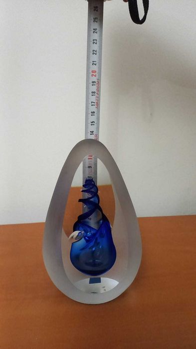 Conjunto de 3 Esculturas em Vidro Artístico da Marinha Grande