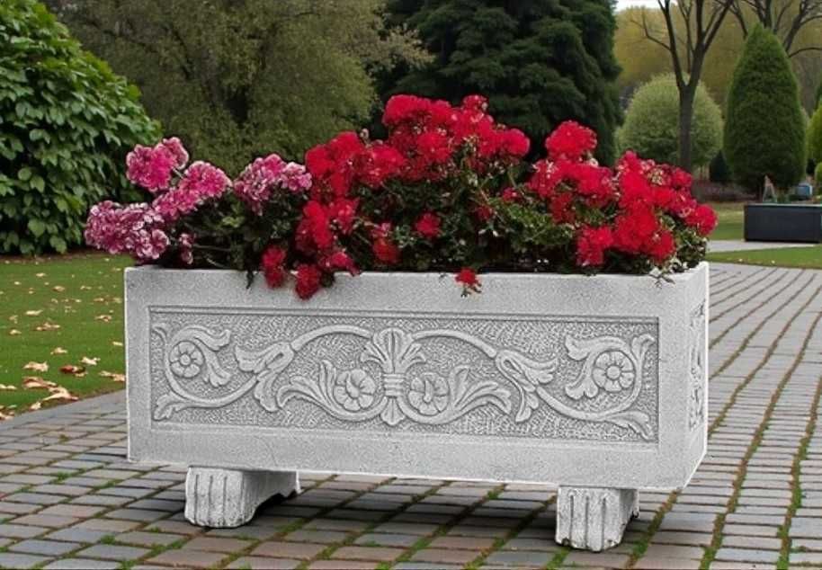 Donica ogrodowa Ginestra konglomerat biały cement figura Ag-Bet