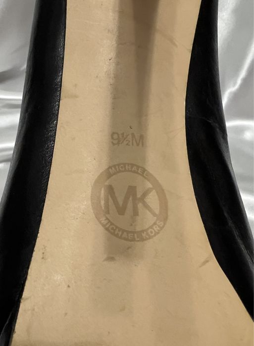 Чорні шкіряні туфлі-човники michael kors hamilton