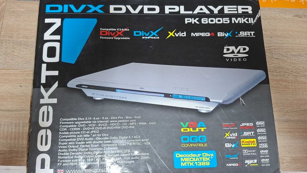 Leitor de DVD, DivX Peekton PK 6005 MKII