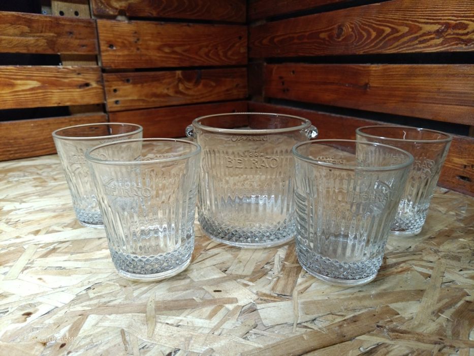 Conjunto Beirão copos e balde de gelo