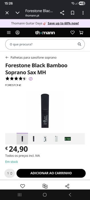 Palheta Forestone (MH) - Sax Soprano
