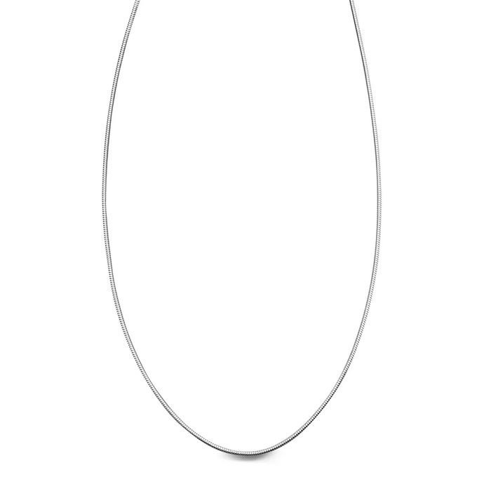 Srebrny rodowany łańcuszek SPIGA 1,4mm 45cm