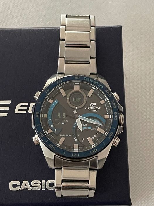 Casio EDIFICE Premium Bluetooth Sync LCD Chrono Tough Solar