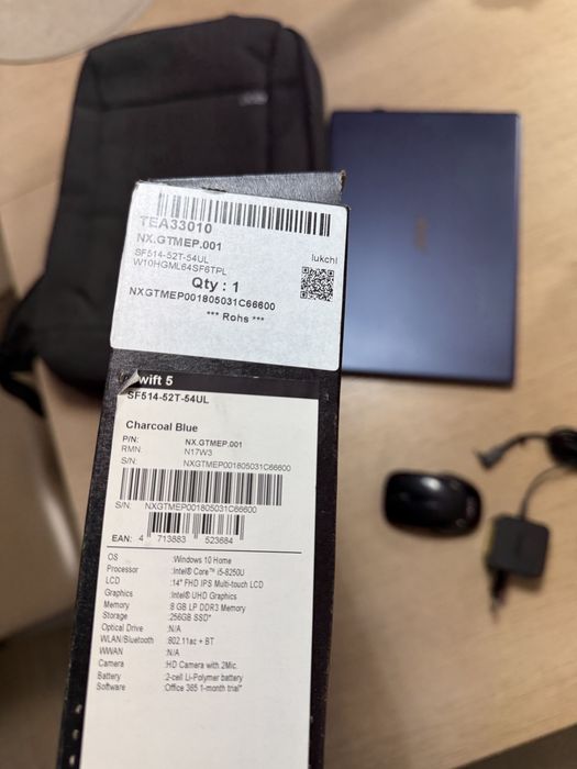 Acer Swift 5 • Dotykowy ekran • i5 • 8GB • 256SSD • lekki ultrabook