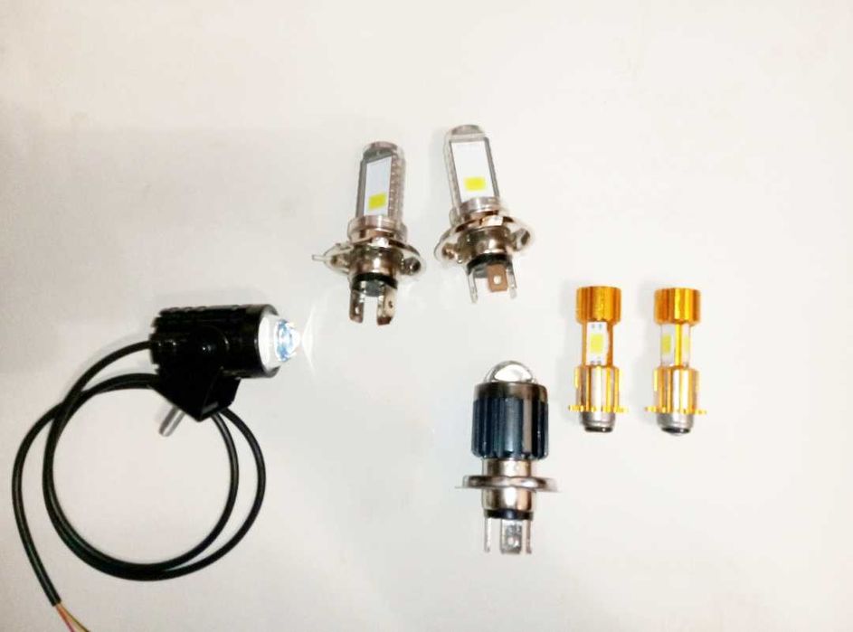 Bi led лампа линза светодиодная противотуманная для мотоцикла h4