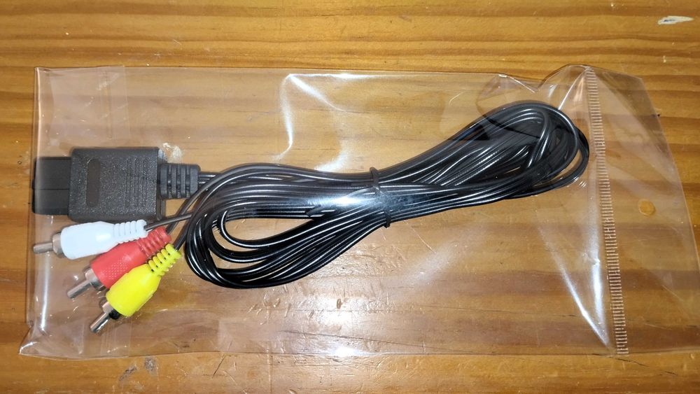 Cabo AV para SNES/ N64/ Gamecube - Novo e Lacrado