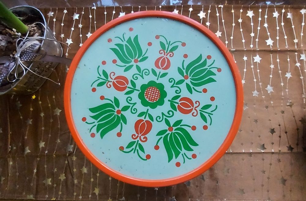 Talerz obrotowy, patera do tortu PRL