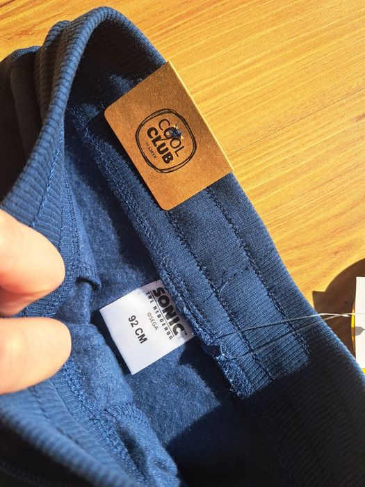 Nowe spodnie dresowe Sonic cool club 86/92