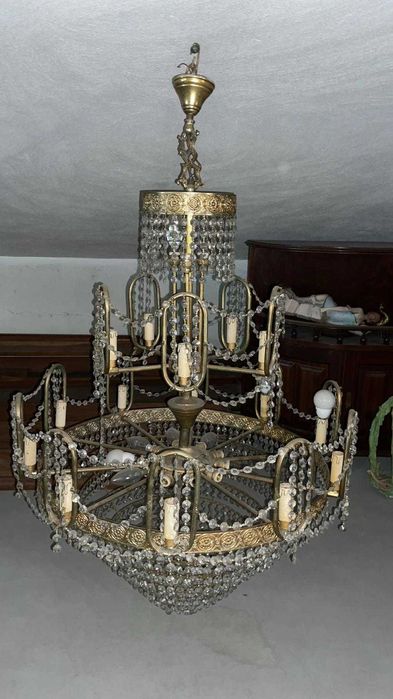Candeeiro cristal vintage