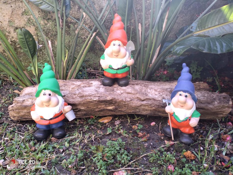 Três Gnomos de Jardim