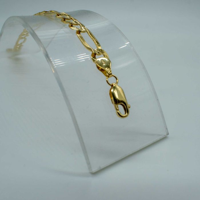 Złota bransoletka 585 9,74gram 21,5cm Figaro Nowa PEŁNA WYSYŁKA GRATIS