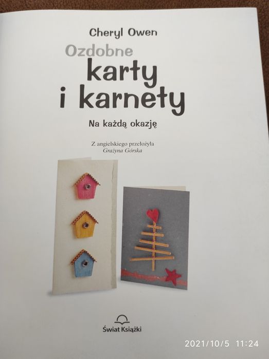 Ozdobne karty i karnety, Cheryl Owen, Świat Książki