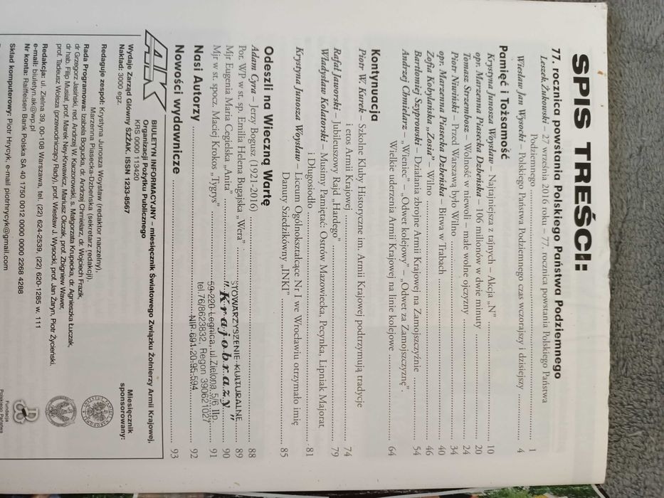 Akcje Armii Krajowej - Biuletyn informacyjny