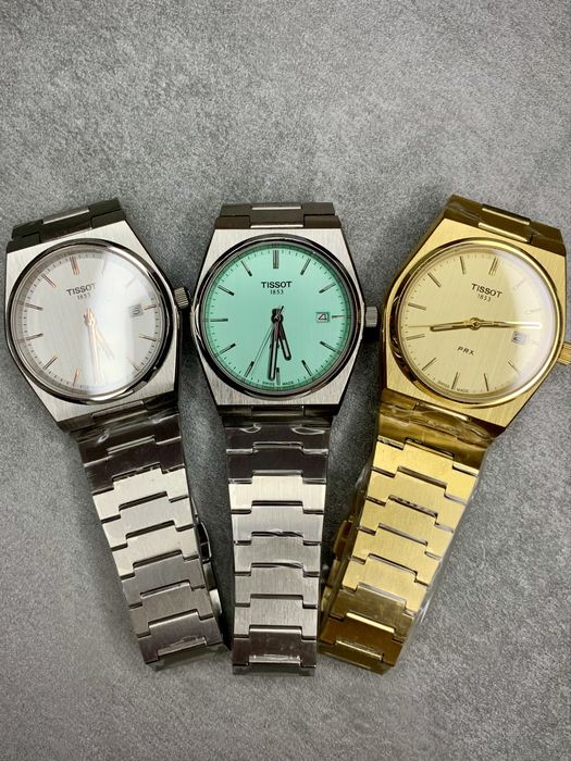 Чоловічий наручний годинник Tissot PRX. Мужские швейцарские часы Тисо