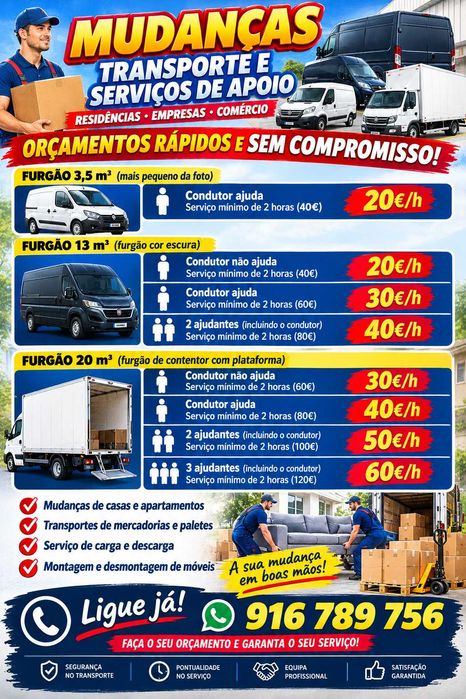Mudanças transportes e montagens Guimarães Braga V.N.Famalicão