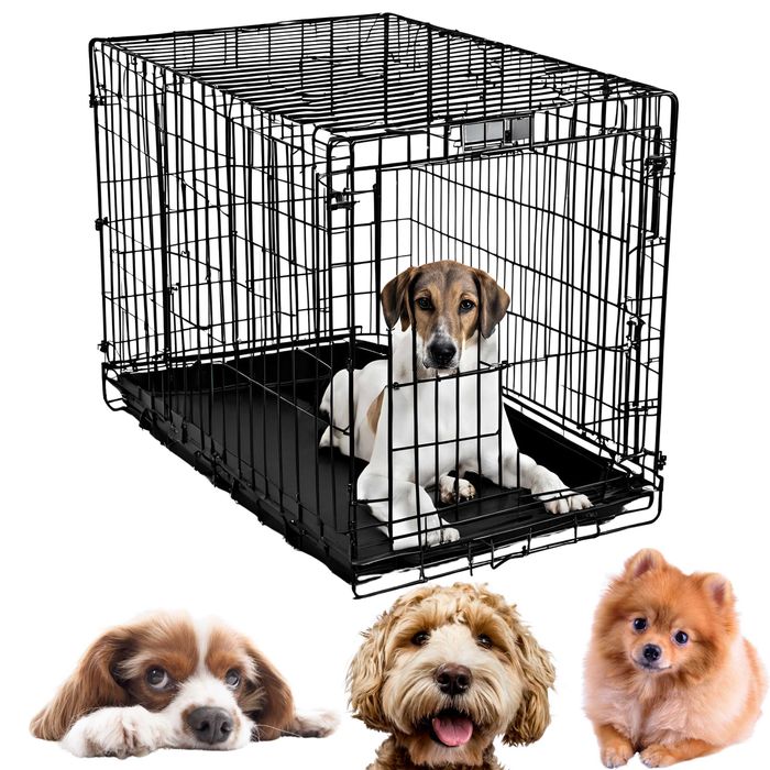 Klatka metalowa dla psa kota transporter kojec 60x46x51 cm