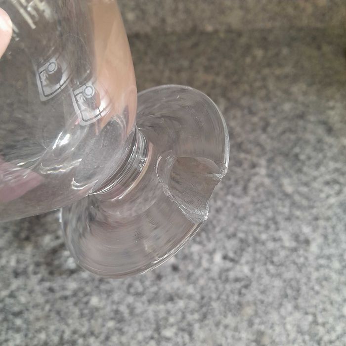 Garrafa Baixa de Cristal antiga da Vista Alegre
