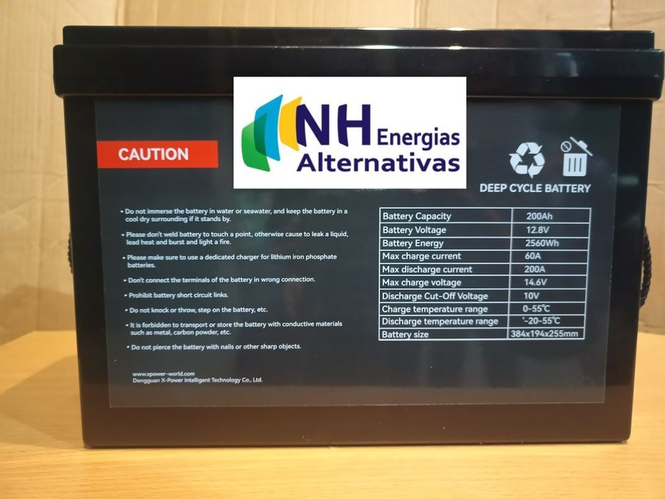 Bateria de Lítio 12.8V LiFePO4 12V Anvolan