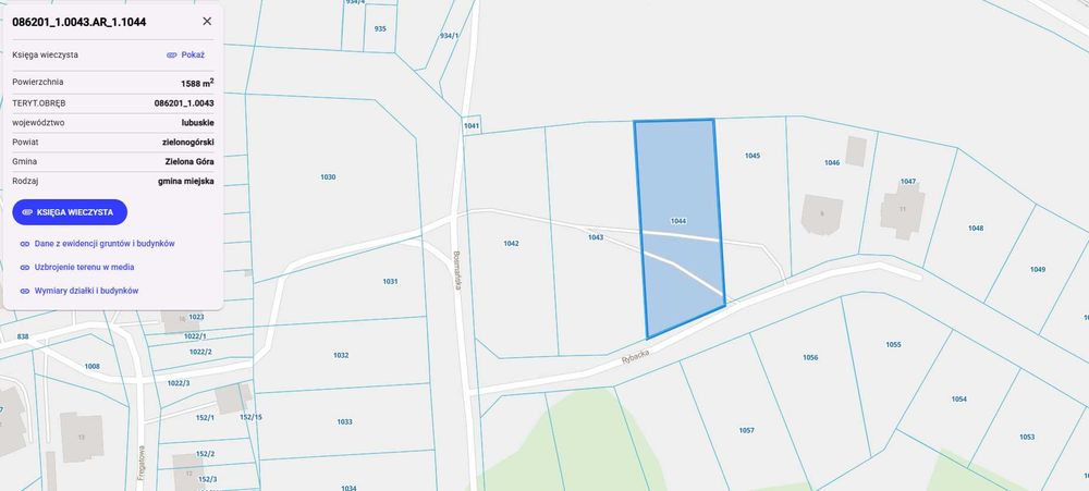 Działka budowlana 1591m2 ul. Rybacka, Stary Kisielin - Sprzedam!!!