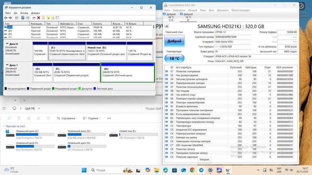 Зовнішній жорсткий диск 320gb