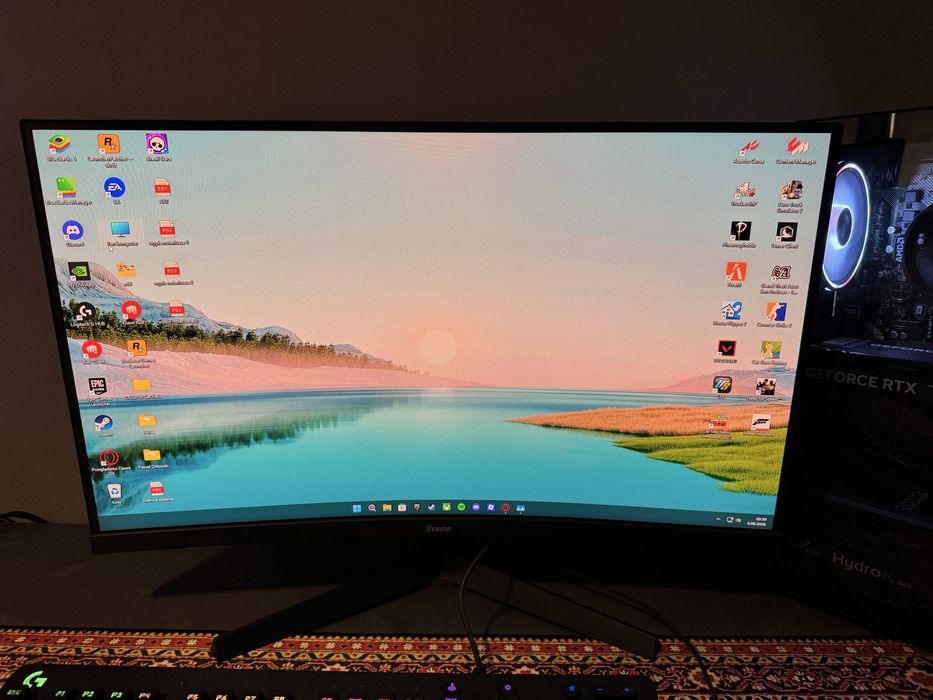 iiyama G-Master Red Eagle G2766HSU 27” 165Hz Curved – stan bardzo dobry