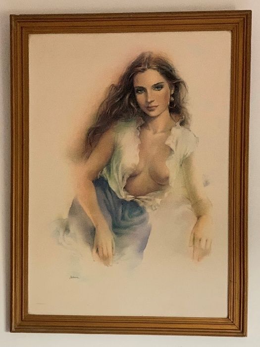 Quadro Pintado com imagem de Mulher (artista desconhecido)