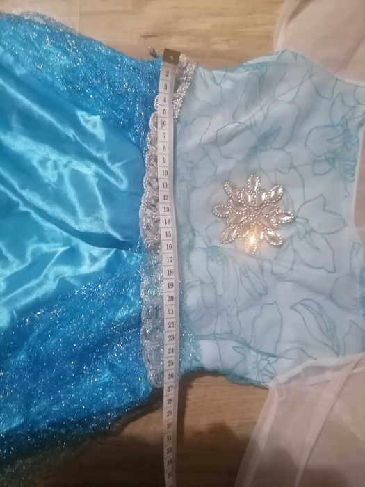 suknia, sukienka karnawał elza z krainy lodu