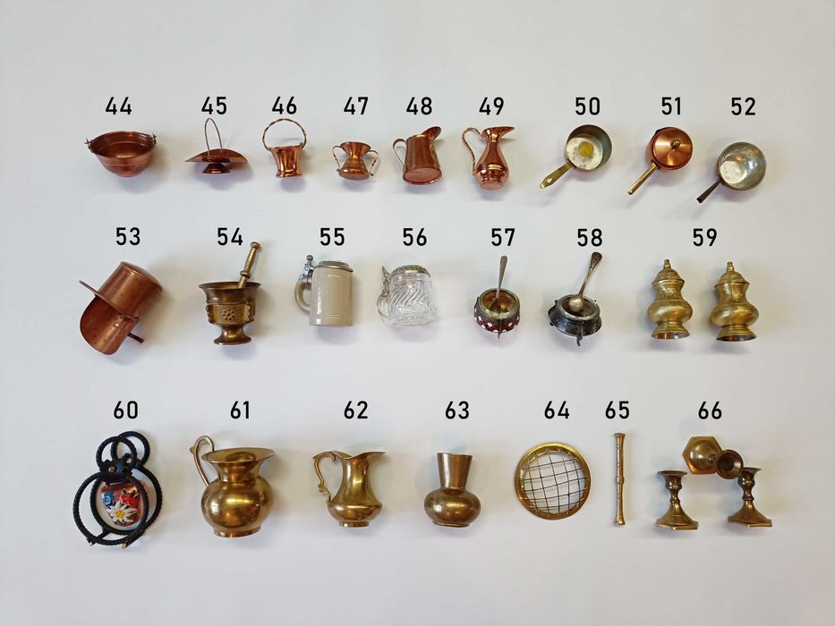 Большой набор медных и латунных винтажных предметов, антиквариат.
