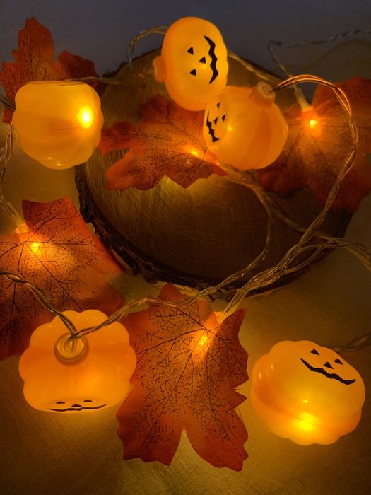 Girlanda LED Halloween/Liść Klonu/Dynia, 10 LED