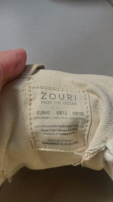 Sapatilhas Zouri, tamanho 42, materiais vegan e sustentáveis