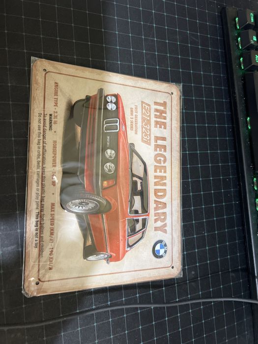 Metalowa tabliczka z bmw e21