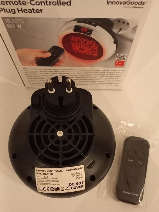 Mini Aquecedor de baixo consumo, com comando.