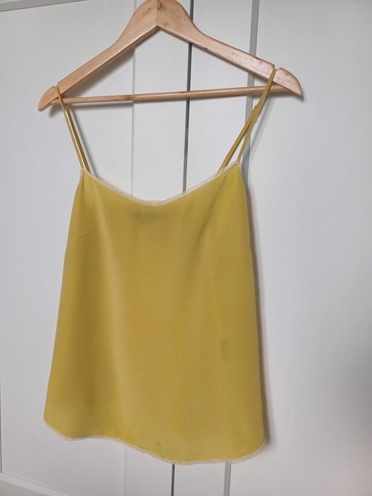 Jedwabna kremowa koszulka nocna / top rozm. M Animale