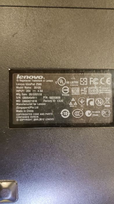 Ноутбук  Lenovo Z580 Intel i7
