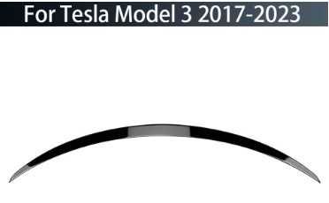 Spoiler aileron lip mala preto brilhante Tesla Model 3 e Model Y