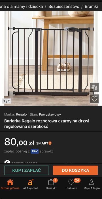 Bramka zabezpieczająca Regalo Easy Step Extra Wide