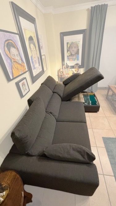 Sofá três lugares c/chaise lounge