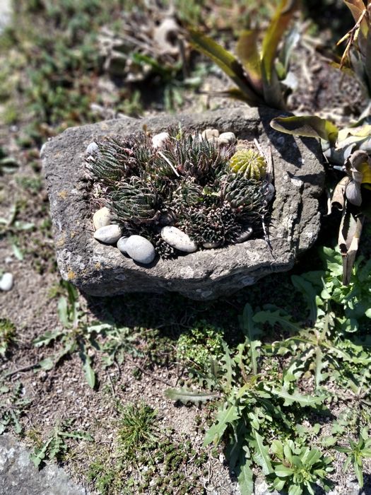 Pias em pedra talhada a mão