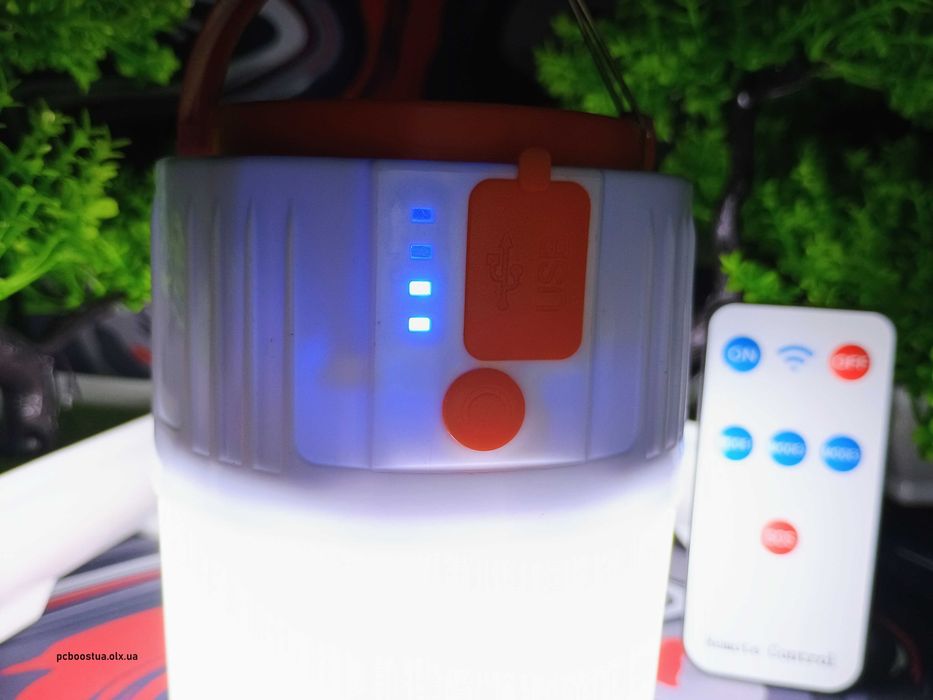 Лампа з акумулятором та сонячною панеллю, функція PowerBank + 42 діода