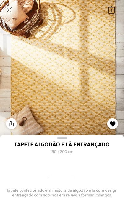 (150x200 CM) Tapete Algodão E Lã Entrançado Zara Home NOVO
