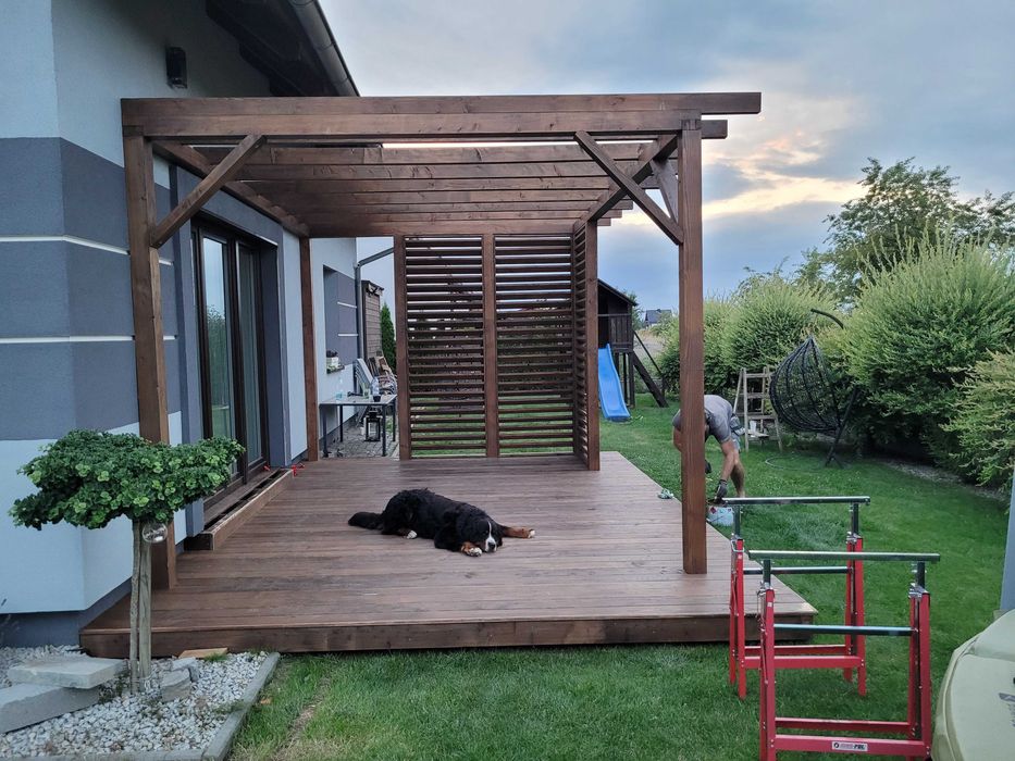 Montaż taras, elewacja, pergola, altana, carport, opalanie drewna