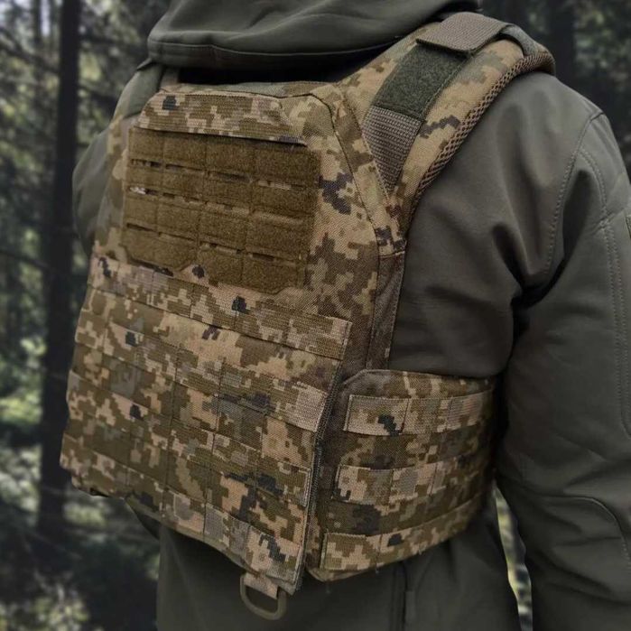 Плитоноска Warmor Gen.3 Pro ПІКСЕЛЬ + 3 підсумки під АК. Кордура.