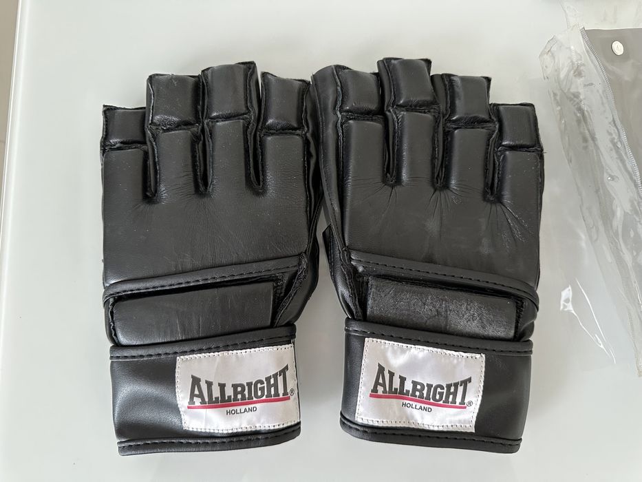 Allright rękawice do MMA skóra czarne XXL nowe