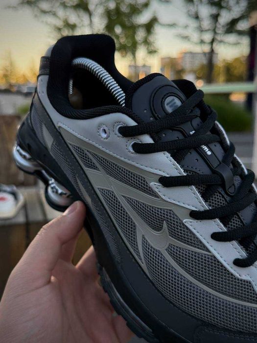 Кросівки Nike SHOX Ride 2 SP X SUPREME, чорно сірі літо осінь р 41-45 найк чоловічі демісезонні без передплат
