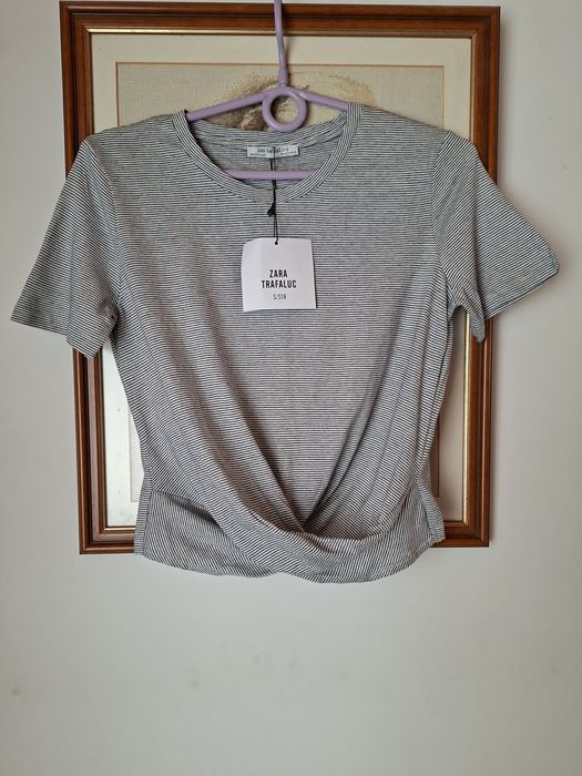 Crop top bluzeczka w paski roz.S Zara nowa